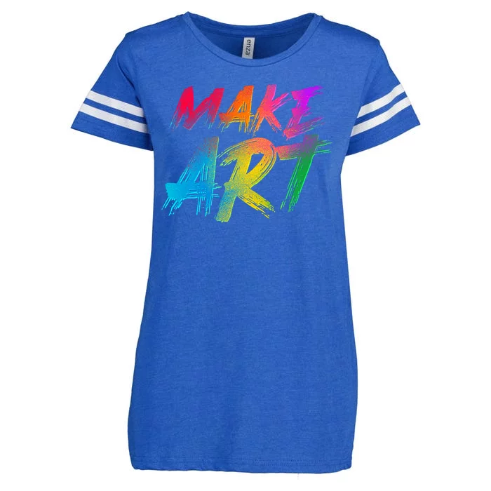 Cool Colorful Painted Make Art Enza Ladies Jersey Football T-Shirt