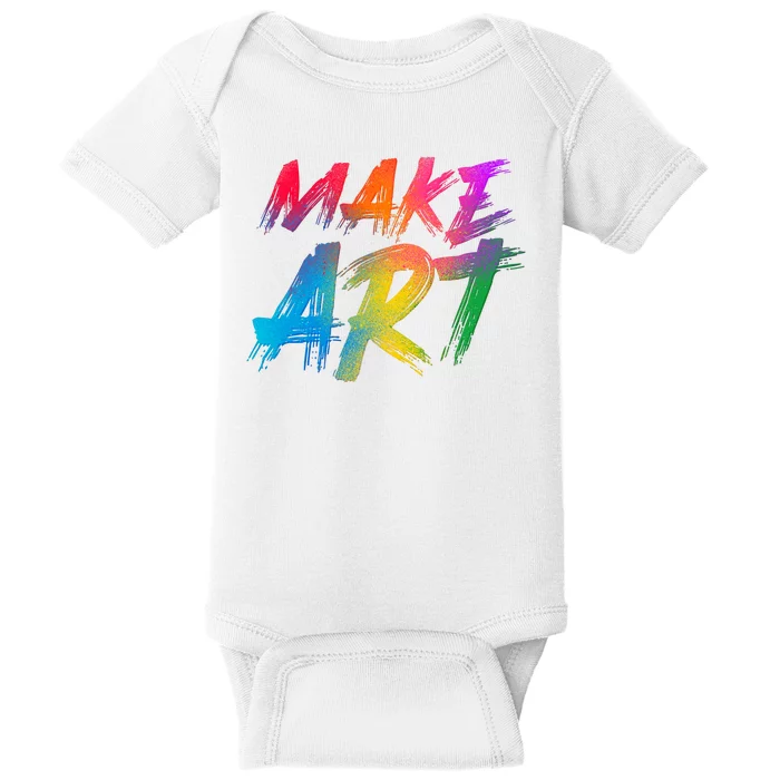 Cool Colorful Painted Make Art Baby Bodysuit