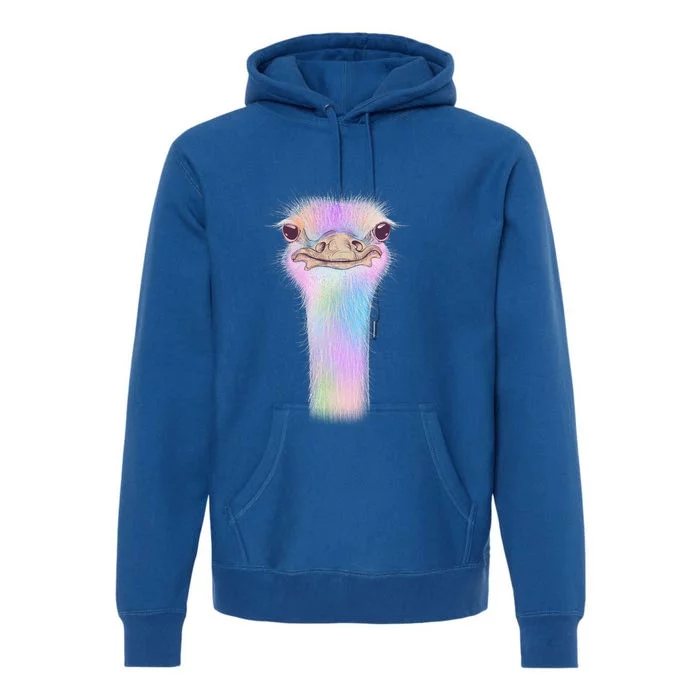 Cute Colorful Pastel Ostrich Premium Hoodie