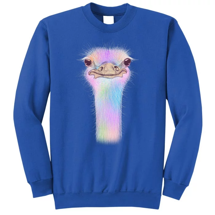 Cute Colorful Pastel Ostrich Tall Sweatshirt