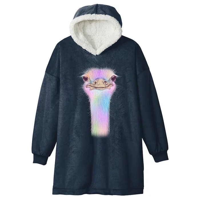 Cute Colorful Pastel Ostrich Hooded Wearable Blanket