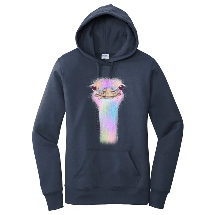 Cute Colorful Pastel Ostrich Women's Pullover Hoodie