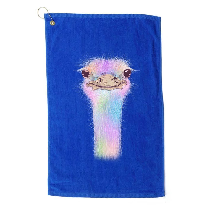 Cute Colorful Pastel Ostrich Platinum Collection Golf Towel