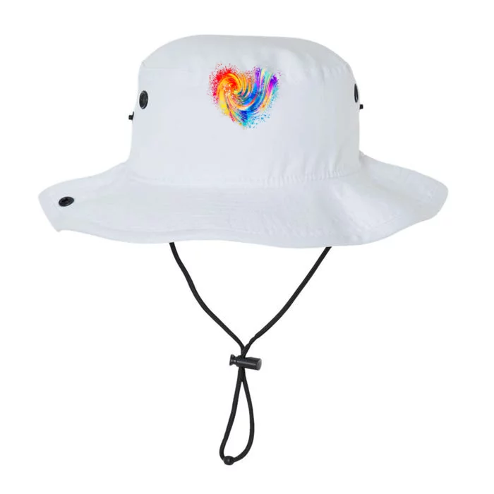 Cool Colorful Paint Swirl Splatter Heart Legacy Cool Fit Booney Bucket Hat