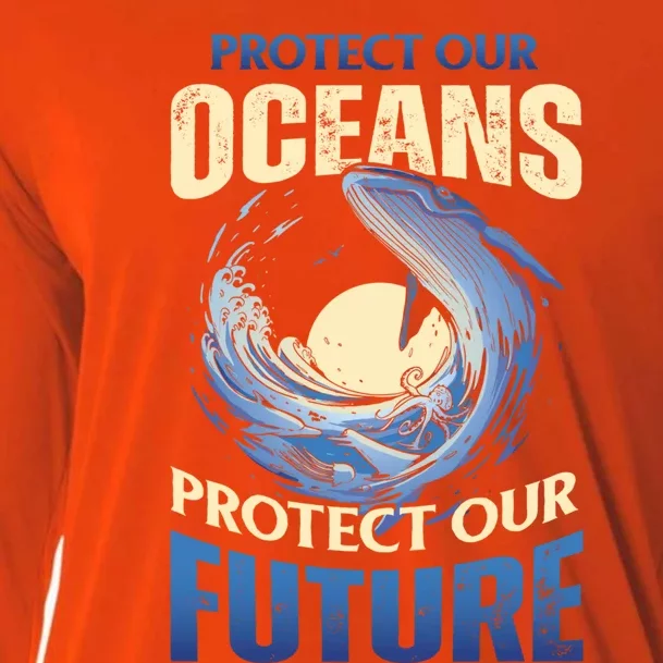 Climate Change Protect Our Oceans Protect Our Future Meaningful Gift Cooling Performance Long Sleeve Crew