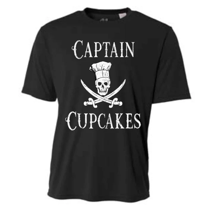 Captain Cupcakes Pirate Culinary Cupcake Lover Gift Cooling Performance Crew T-Shirt