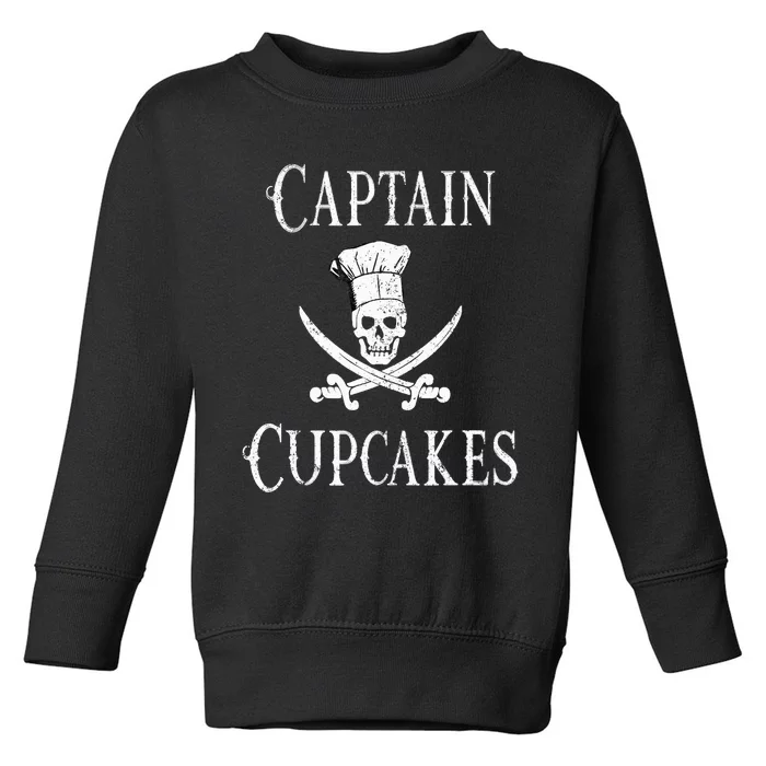 Captain Cupcakes Pirate Culinary Cupcake Lover Gift Toddler Sweatshirt