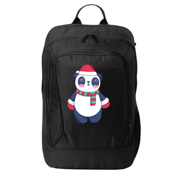 Cute Christmas Panda Gift City Backpack