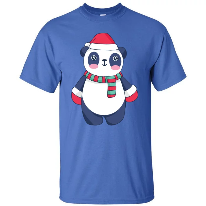 Cute Christmas Panda Gift Tall T-Shirt