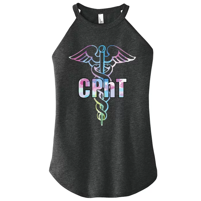 CPhT Certified Pharmacy Technician Caduceus Design Gift Women’s Perfect Tri Rocker Tank