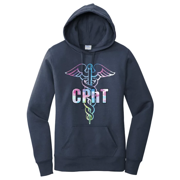 CPhT Certified Pharmacy Technician Caduceus Design Gift Women's Pullover Hoodie