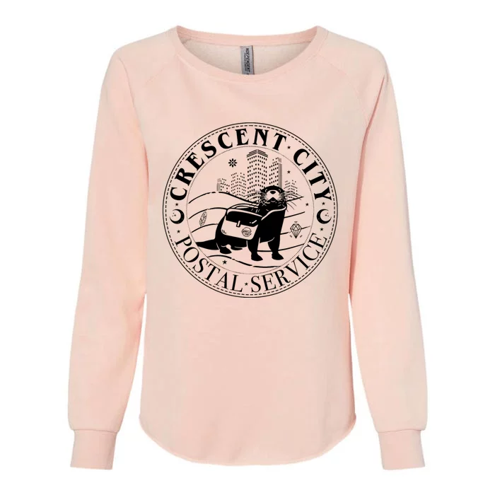 Crescent City Postal Service Messenger Otter Crescent City Womens California Wash Sweatshirt