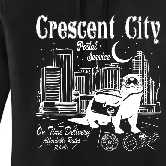 Crescent City Postal Service Messenger Otter Crescent City Women's Pullover Hoodie