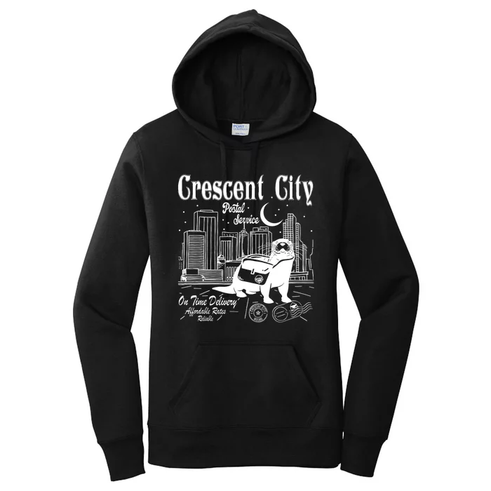 Crescent City Postal Service Messenger Otter Crescent City Women's Pullover Hoodie