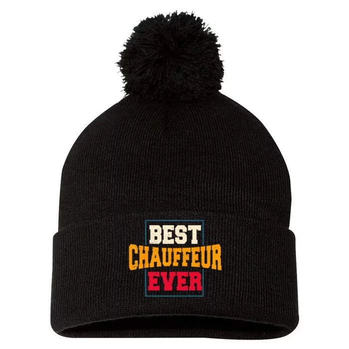 Chauffeur Carpooler Professional Driver Private Limousine Pom Pom 12in Knit Beanie