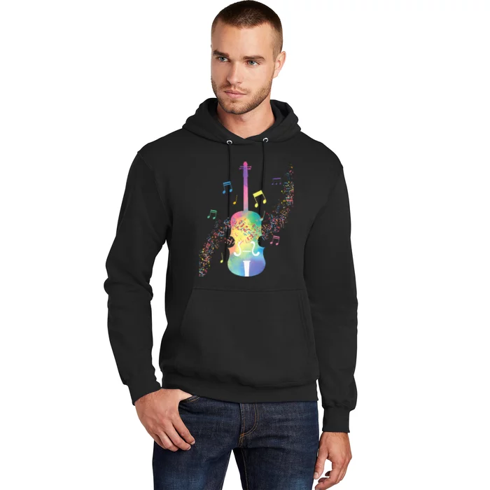 Colorful Cello Player Cellist Musician Classical Music Hoodie