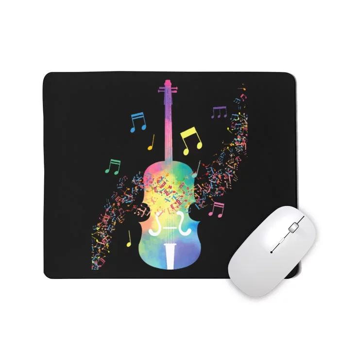 Colorful Cello Player Cellist Musician Classical Music Mousepad