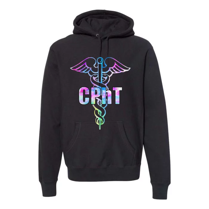 CPhT Certified Pharmacy Technician Caduceus Design Gift Premium Hoodie