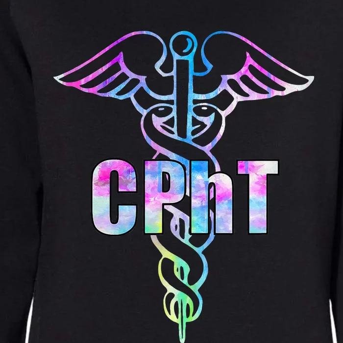 CPhT Certified Pharmacy Technician Caduceus Design Gift Womens California Wash Sweatshirt