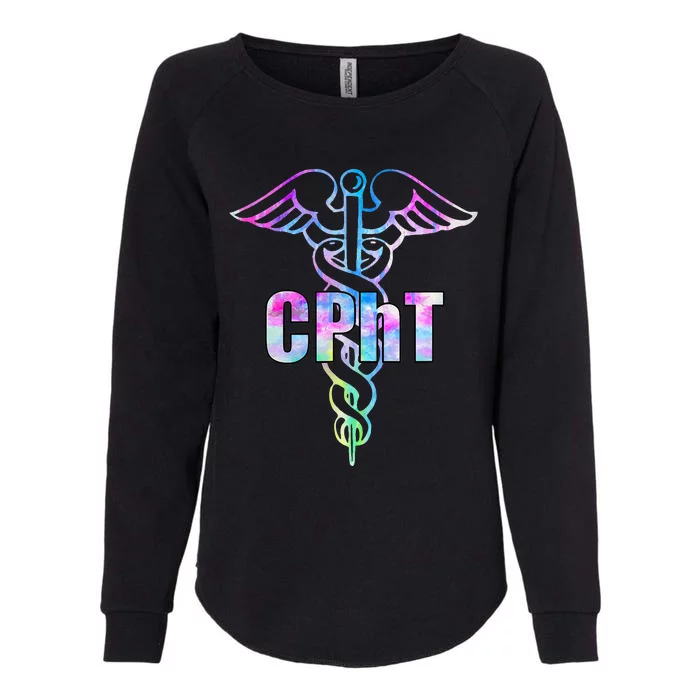 CPhT Certified Pharmacy Technician Caduceus Design Gift Womens California Wash Sweatshirt