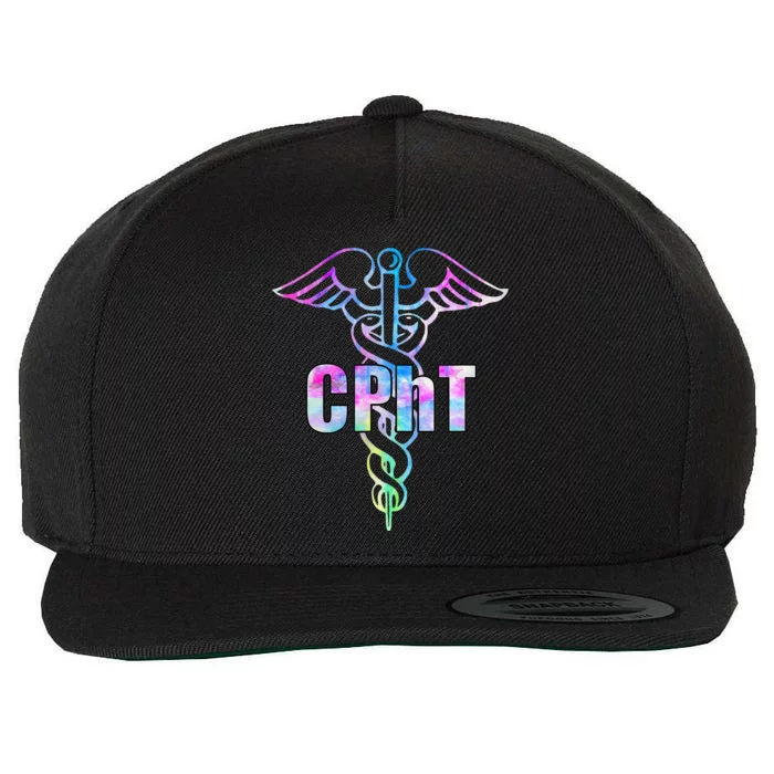 CPhT Certified Pharmacy Technician Caduceus Design Gift Wool Snapback Cap