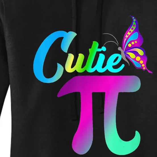 Cute Cutie Pi Pretty Math Butterfly Funny Pi Day Women's Pullover Hoodie