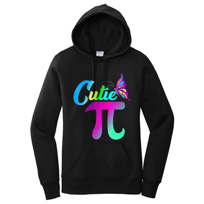 Cute Cutie Pi Pretty Math Butterfly Funny Pi Day Women's Pullover Hoodie