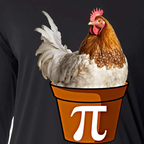 Cute Chicken Pot Pie Funny Math Pun Pie Symbol Math Funny Gift Cooling Performance Long Sleeve Crew