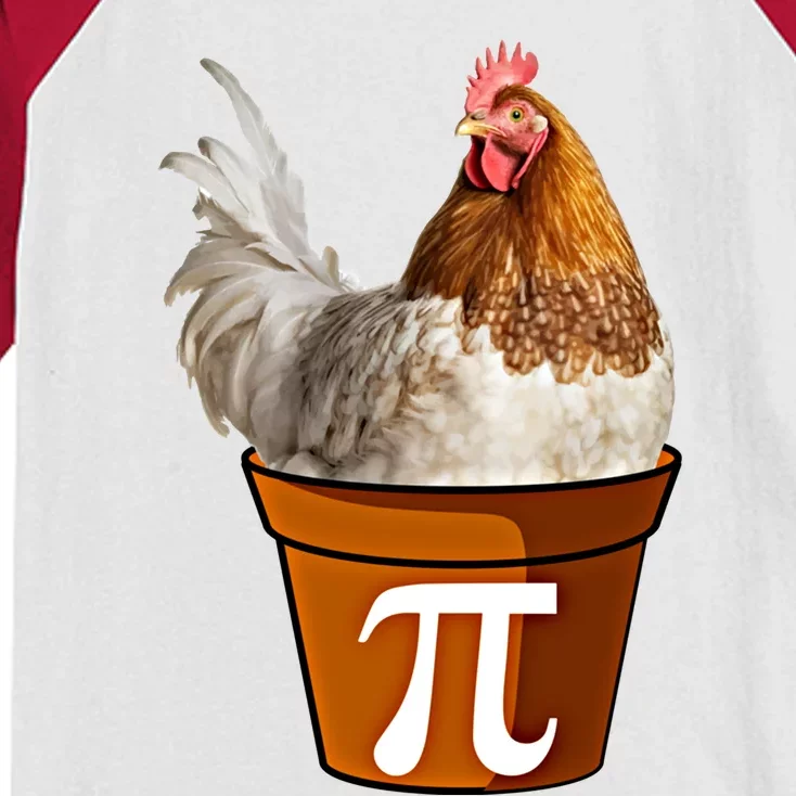 Cute Chicken Pot Pie Funny Math Pun Pie Symbol Math Funny Gift Kids Colorblock Raglan Jersey