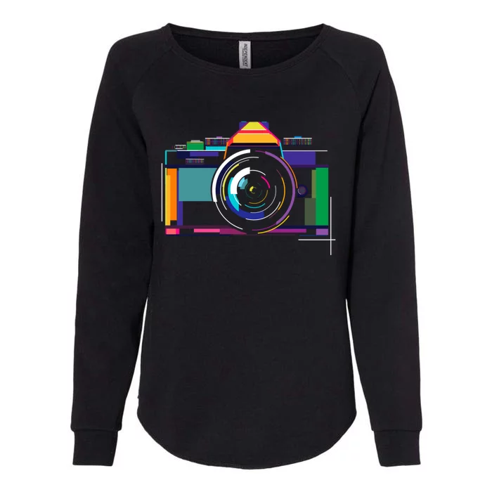 Colorful Camera Photographer Photography Lover Gift Womens California Wash Sweatshirt