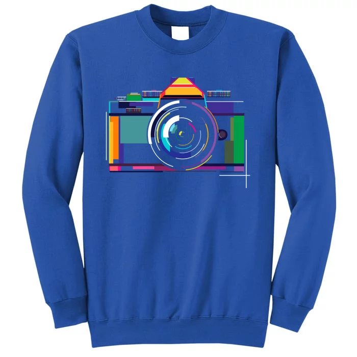 Colorful Camera Photographer Photography Lover Gift Tall Sweatshirt