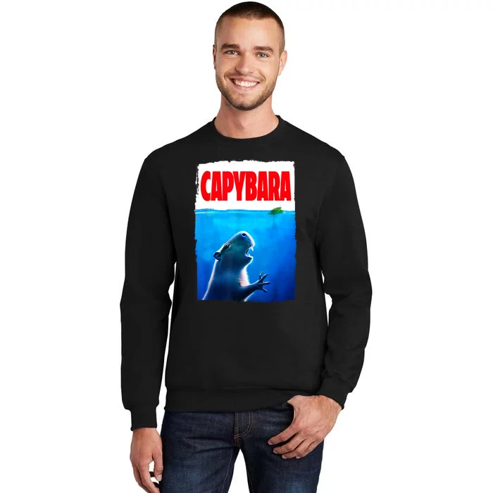 Classic Capybara Paws Lover Animals Outfits Capybaras Kawai Tall Sweatshirt