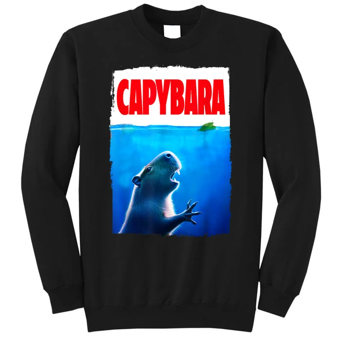 Classic Capybara Paws Lover Animals Outfits Capybaras Kawai Tall Sweatshirt