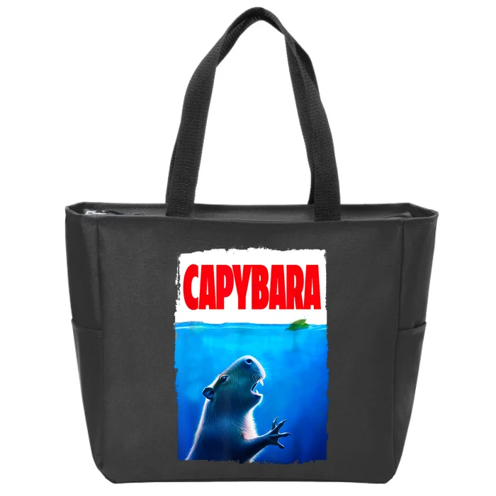 Classic Capybara Paws Lover Animals Outfits Capybaras Kawai Zip Tote Bag