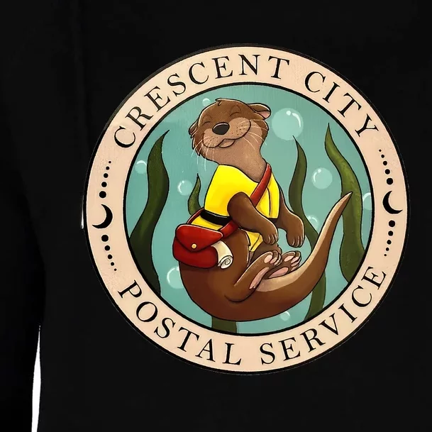 Crescent City Postal Service Messenger Otter Crescent City Womens Funnel Neck Pullover Hood