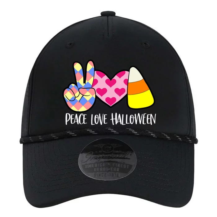 Candy Corn Peace Love Halloween Gift Performance The Dyno Cap