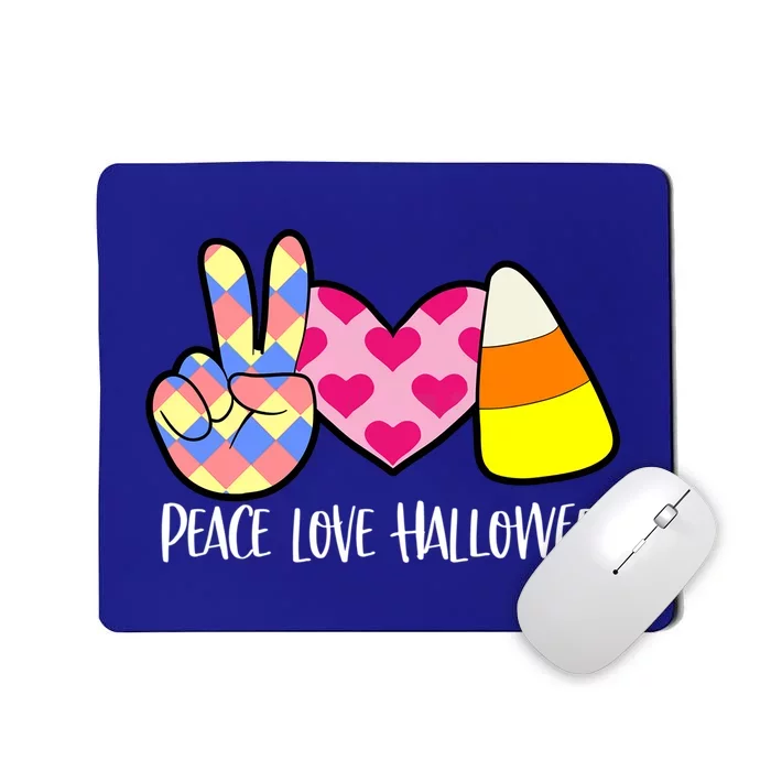 Candy Corn Peace Love Halloween Gift Mousepad