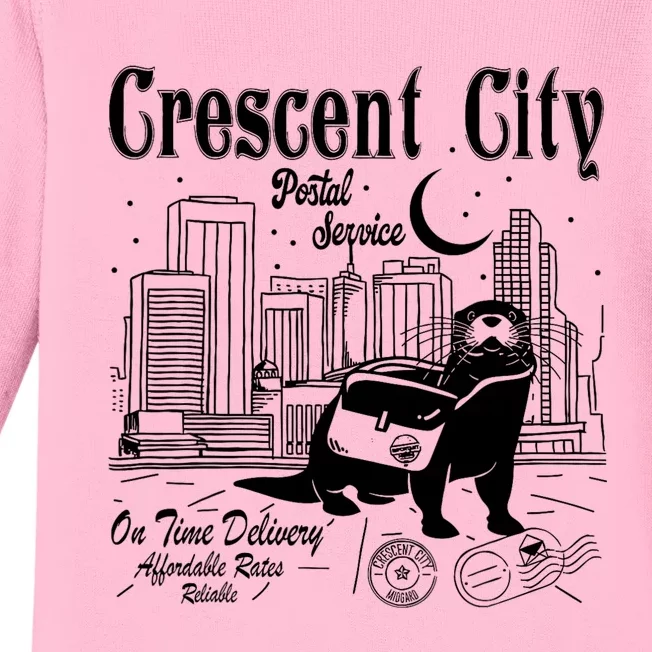 Crescent City Postal Service Messenger Otter Crescent City Baby Long Sleeve Bodysuit