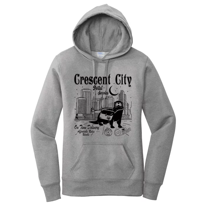 Crescent City Postal Service Messenger Otter Crescent City Women's Pullover Hoodie