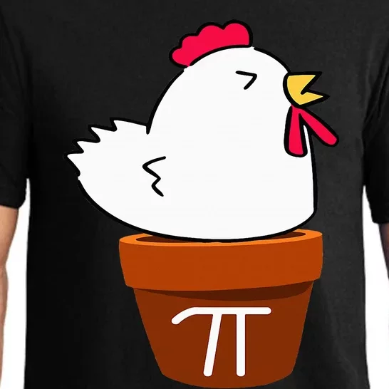 Cute Chicken Pot Pie Funny Math Pun Pi Symbol Pajama Set