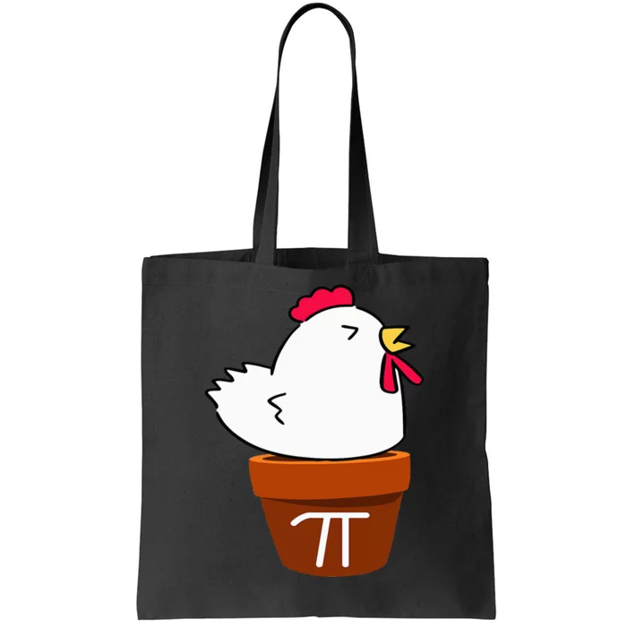 Cute Chicken Pot Pie Funny Math Pun Pi Symbol Tote Bag