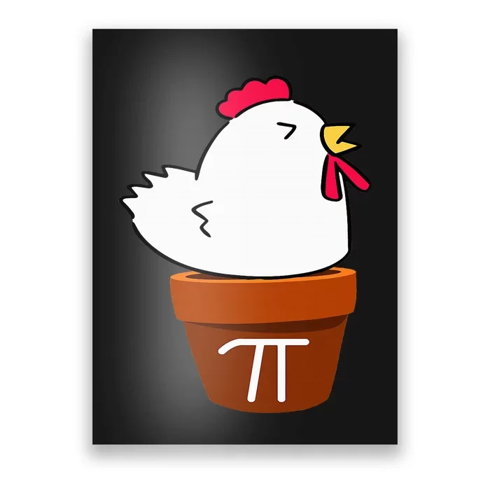 Cute Chicken Pot Pie Funny Math Pun Pi Symbol Poster