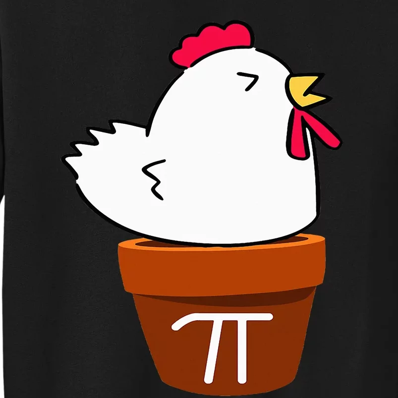 Cute Chicken Pot Pie Funny Math Pun Pi Symbol Tall Sweatshirt