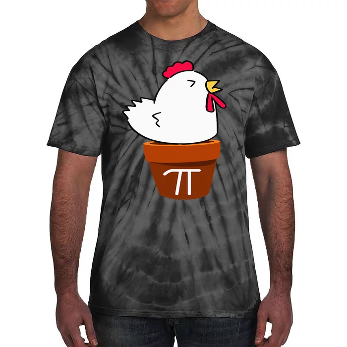 Cute Chicken Pot Pie Funny Math Pun Pi Symbol Tie-Dye T-Shirt