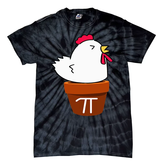 Cute Chicken Pot Pie Funny Math Pun Pi Symbol Tie-Dye T-Shirt