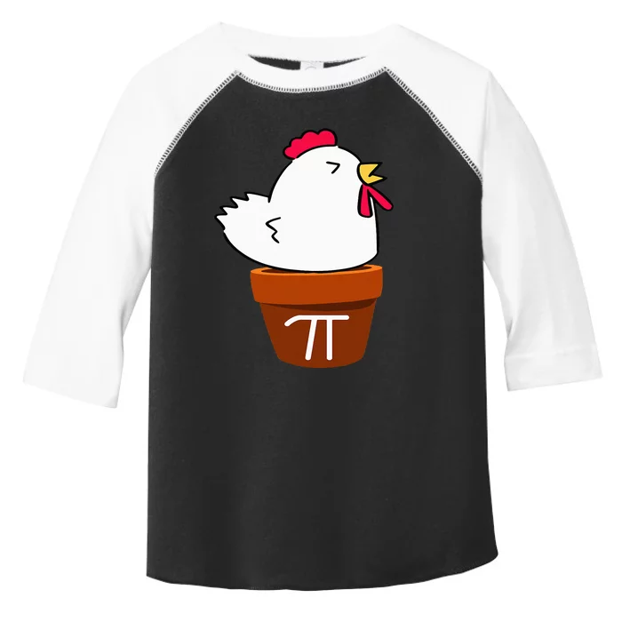 Cute Chicken Pot Pie Funny Math Pun Pi Symbol Toddler Fine Jersey T-Shirt