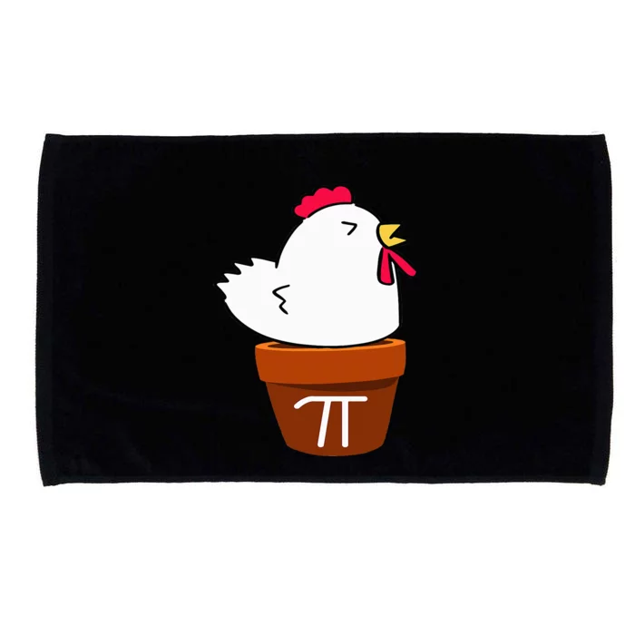 Cute Chicken Pot Pie Funny Math Pun Pi Symbol Microfiber Hand Towel