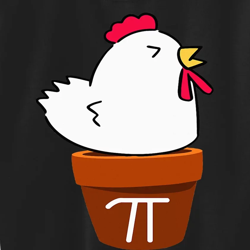 Cute Chicken Pot Pie Funny Math Pun Pi Symbol Kids Sweatshirt