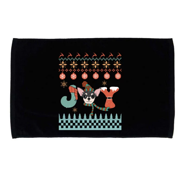 Cute Christmas Puppy Joy Microfiber Hand Towel