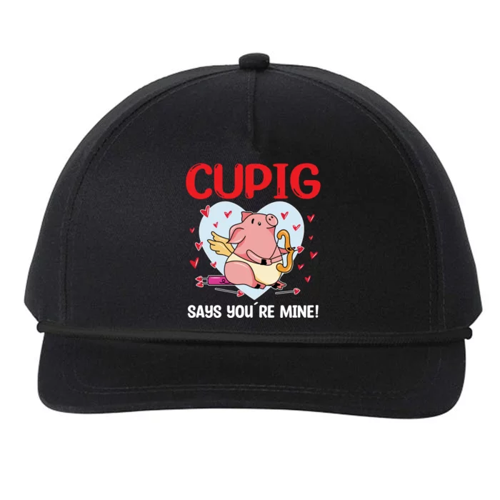 Cute Cupid Pig For Valentine’s Day Friend Friend Cute Gift Snapback Five-Panel Rope Hat